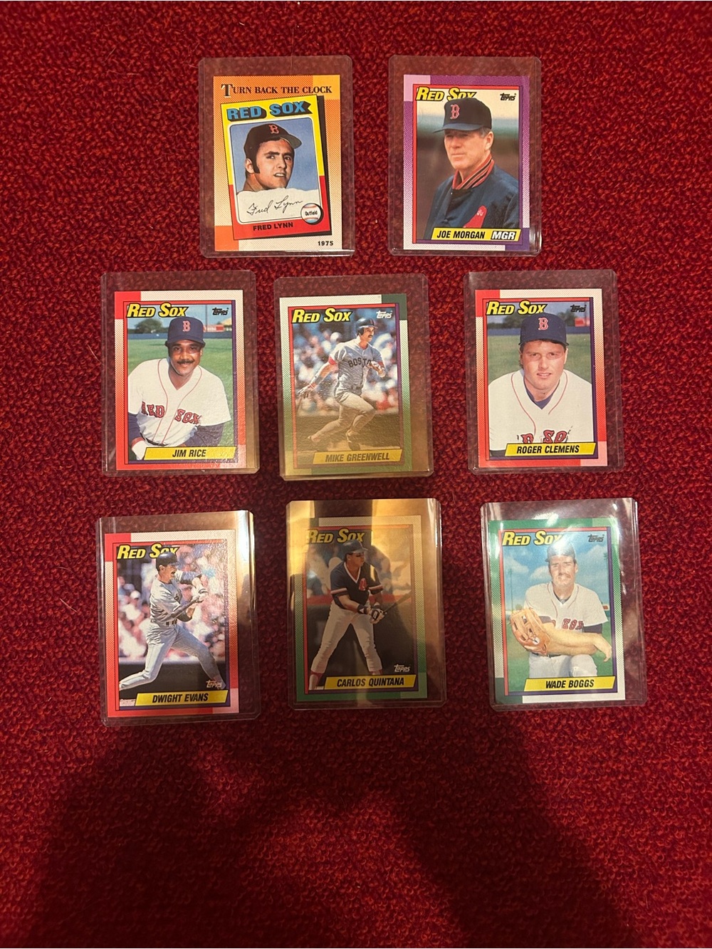 Red Sox Baseball Card Set - Team Player Cards - Red